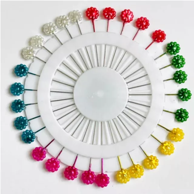 60 Long Daisy Pins Head Sewing Pins Dressmaking Tailor Craft Quilting