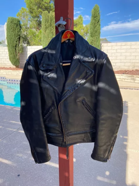 VINTAGE CAL LEATHER CHP motorcycle jacket (horsehide) size 42 $800.00 ...