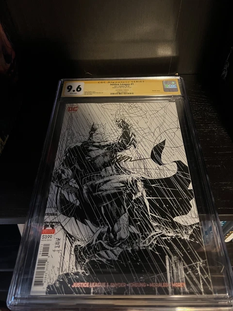 SIGNED By Jim Lee: Justice League #1 Variant Batman Sketch Cover CGC SS 9.6