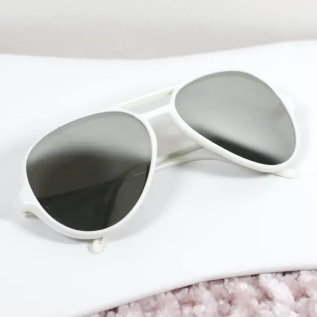 Vintage 1970s MARTIN SNO Sport Ski White Frame Mirrored Sunglasses