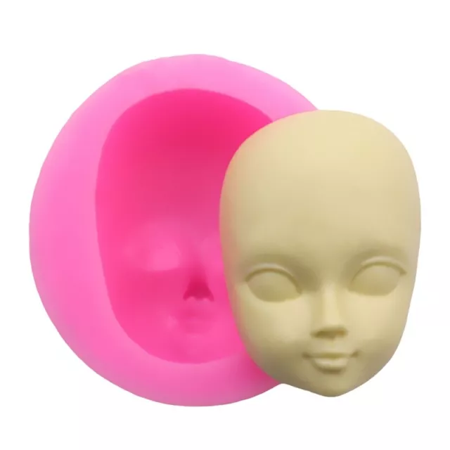 Food Grade Silicone 3D Baby Face Girl for Head Shape DIY Chocolate Mold Fondant