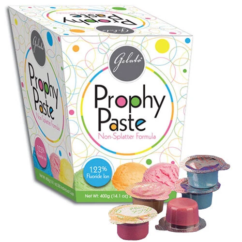 Keystone 24-15977 Gelato Prophy Paste Cups Coarse Grit Raspberry 1.23% APF 200Pk