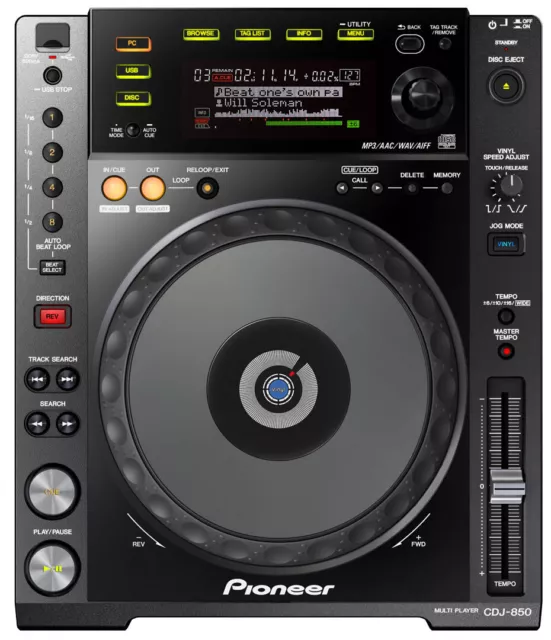 Pioneer DJ Multi Player CDJ-850 Black USB CD Controller CDJ-850K &/or Decksaver