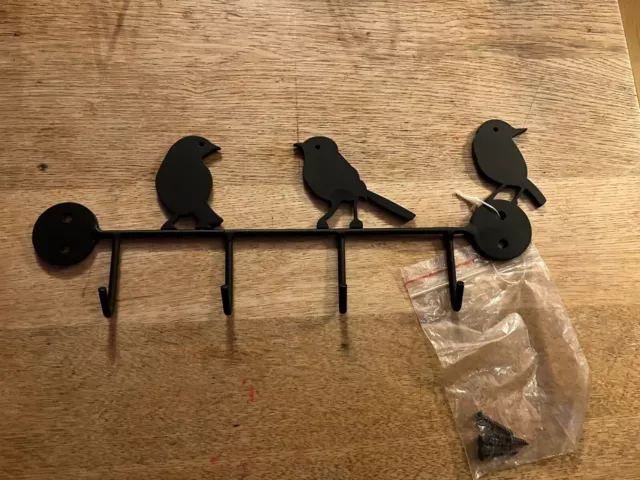 Metall Vogelschlüssel/Tasse Haken X 4 - Wandmontage