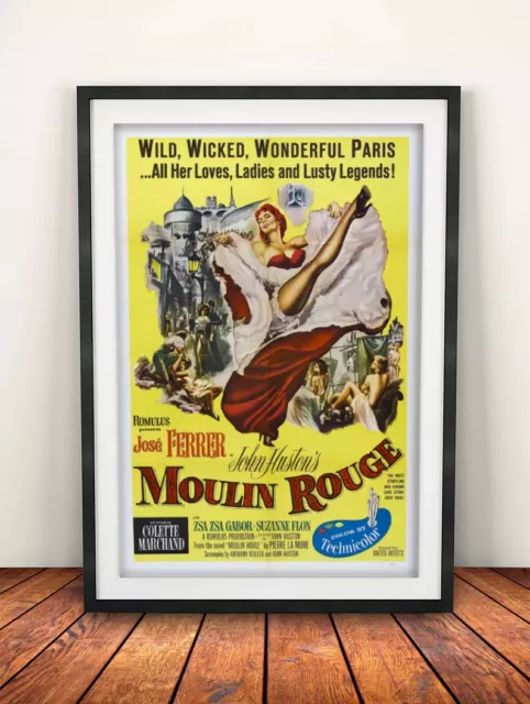 Moulin Rouge 1952 - Movie Poster Framed Black A4 A3