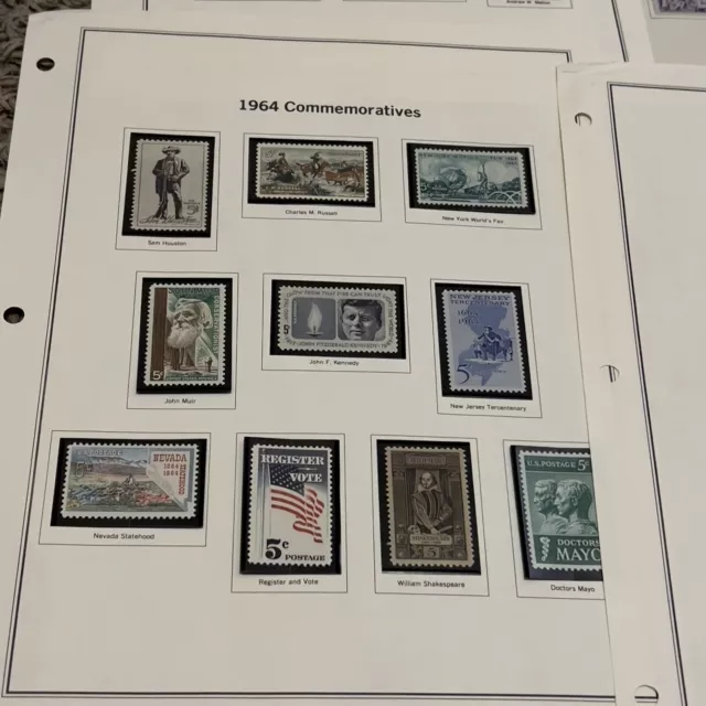 Us Mint Used Stamps Full Album Pages Commemoratives, Historic Flag Series #56 3