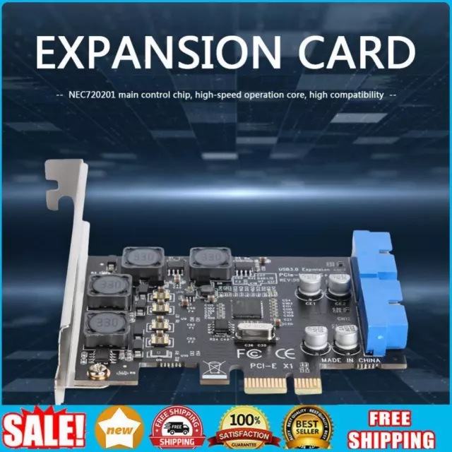 Front PCI-E to 19/20 Pin Header Adapter USB 3.0 PCI Express Expansion Modules _