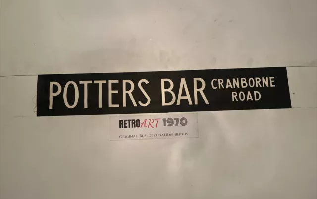 Potters Bar Cranborne Road - London A2410 Linen Bus Blind 31” Gift - TFL what is