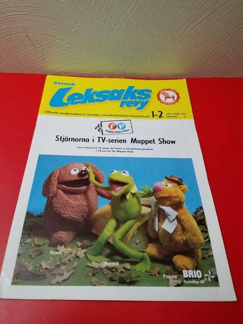 Vintage Fisher Price 1978 Swedish Toy Revue Magazine Booklet Muppets Leksak Revy
