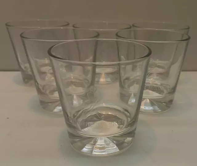 JOHNNIE WALKER whisky  6 verres bas gravés sans carton bistrot bar vintage