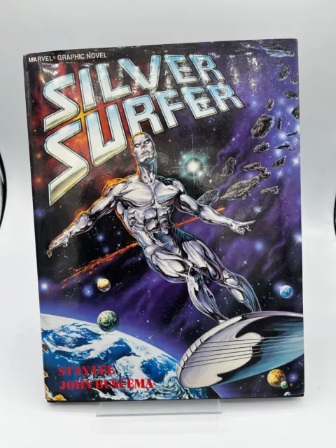 Marvel Graphic Novel Silver Surfer Judgement Day Hardcover SIGNED STAN LEE VG