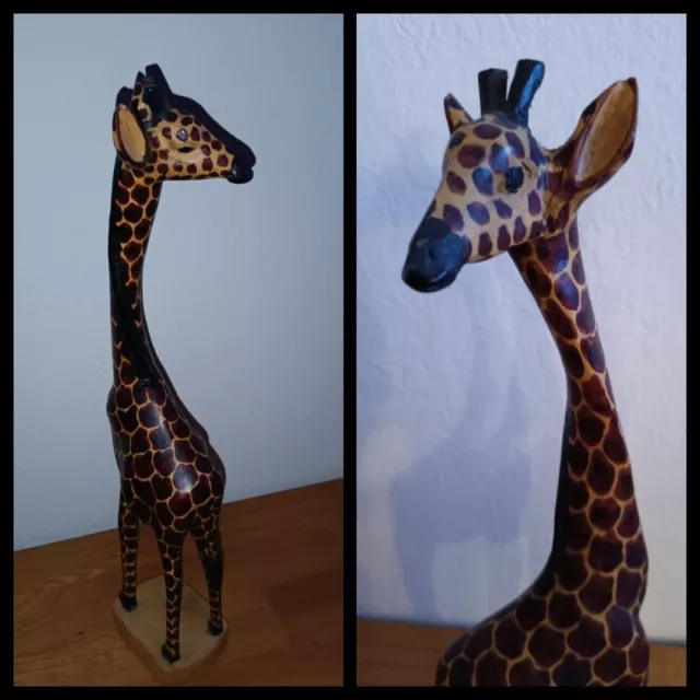 Giraffe Holz Afrika 50cm groß Deko Figur Skulptur