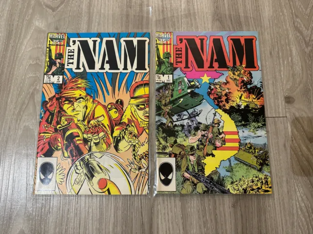The 'Nam Issues 1-2 Marvel Comics 1986 HIGH GRADE