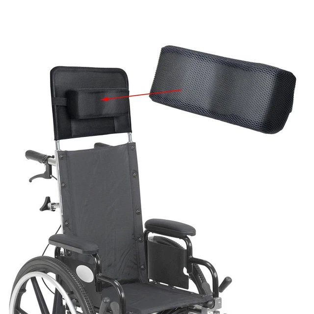 Appui-tête Pour Fauteuil Roulant Type U, Oreiller Amovible - Noir, Tissu Mailles/éponge, Taille 25x15cm, Neuf
