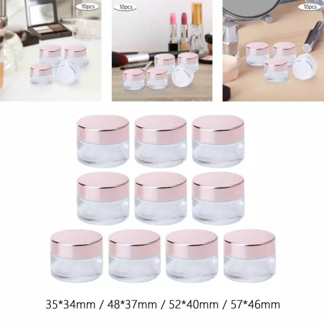 10pcs récipient cosmétique vide bouteilles pot de crème en verre pour crème