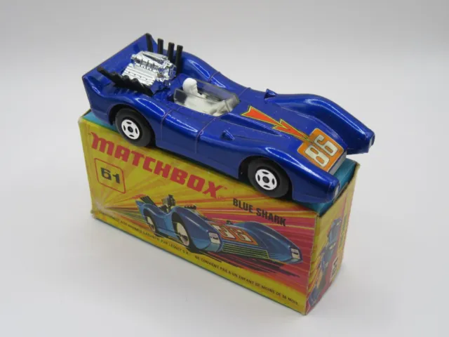 Matchbox Superfast No.61 Blue Shark - Silver Painted Base - vnMint/Boxed