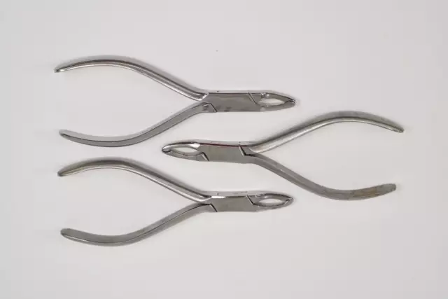 Miltex 74-30 Orthodontic Pliers #114 Johnson Contouring Set of 3  Stainless