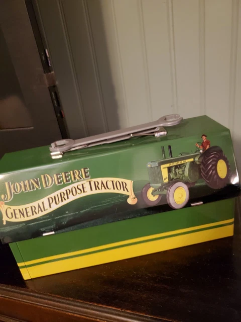 John Deere Metal General Purpose Tractor Lunch Box/Toolbox Wrench Handle