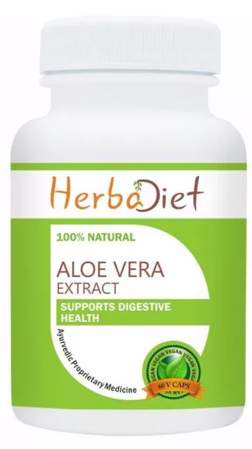 Aloe Vera Gel Extract Capsule 200:1 Max Strength Detox Colon Cleanse Weight Loss