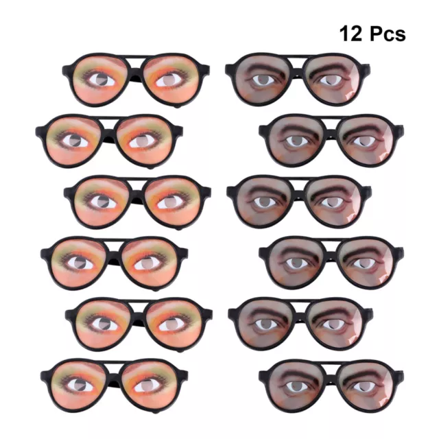 12 Pcs Halloween Party Props Glasses Big Frame Goodie Bag Fillers Men and Women