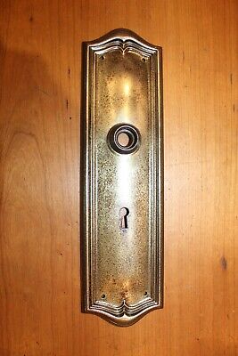 Large 11" Entry Antique Brass Plated Entry Keyhole Escutcheon S-154 2
