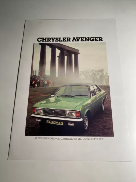 Chrysler Avenger Car Sales Brochure 1977 Saloon Estate LS GL 1300 1600 FREE POST