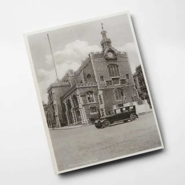 A3 PRINT - Vintage Norfolk - Norwich Guildhall