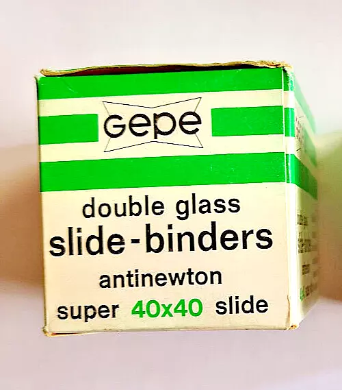 GEPE 40x40 - Slide Mounts - 2mm with Glasses ANTINEWTON - 1 BOITE /20 slides