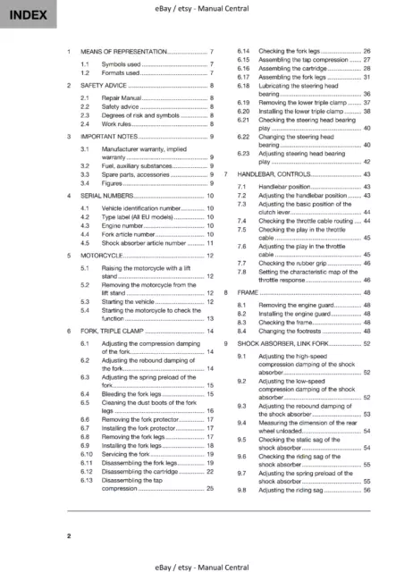 HUSQVARNA 2020 TE 250i 300i JARVIS EDITION - WORKSHOP SERVICE MANUAL REPRINTED 2