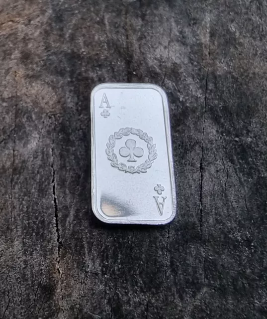 Silver Coins 999 1 Oz Pure 1 Gram Silver Ace Of Spades Card Bar