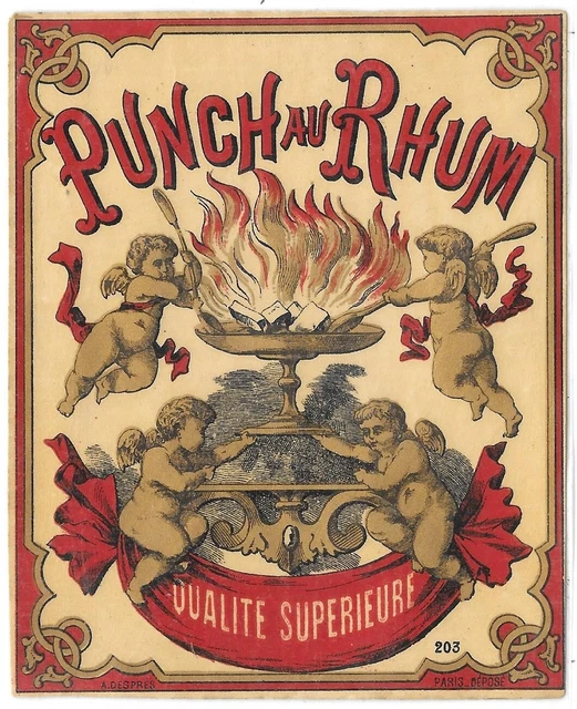 Ancien Étiquette De Flacon Étiquette Label Rhum Jamaica