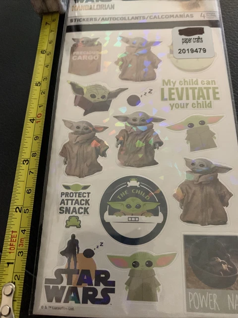 star wars mandalorian 4 sheets stickers