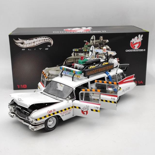 HOT WHEELS X5470 1/18 Cadillac Ghostbusters II ECTO 1A Elite Diecast