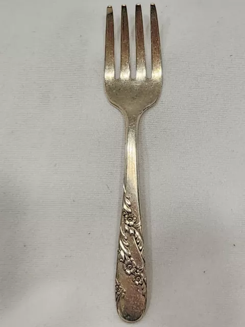 Oneida Community Baby Fork Tudor Plate Silverplate Bridal Wreath Pattern