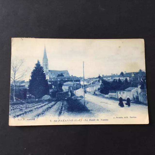 CPA 44 Sainte Pazanne La Route De Nantes Animé 1923 Carte Postale