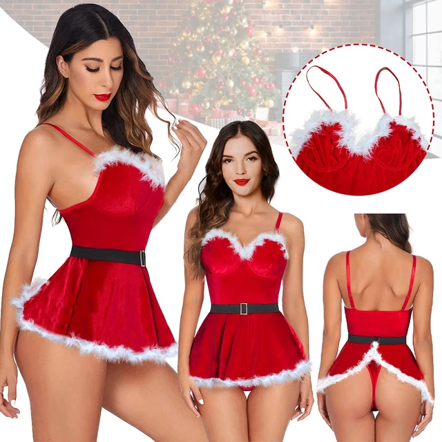 DAMEN WEIHNACHTEN SEXY Dessous Nachtwsche Unterwsche Erotik Bodysuit  Babydoll~ EUR 8,32 - PicClick DE