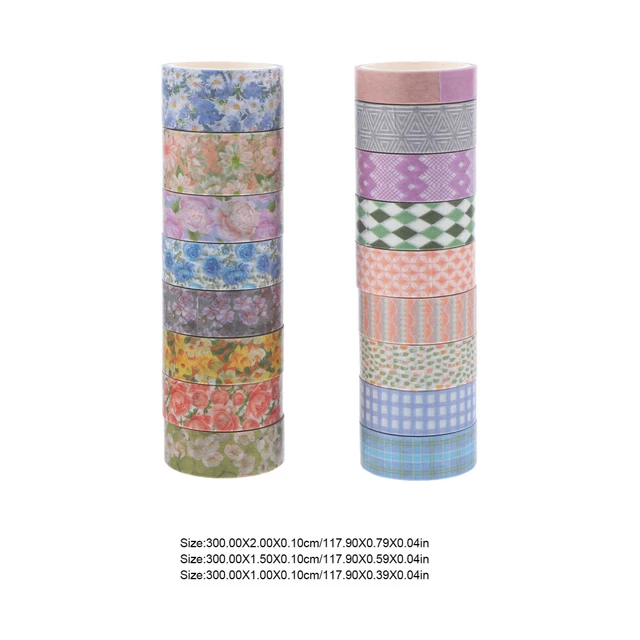 17 rouleaux de ruban de motif de fleur délicat bricolage de la main de la main 2