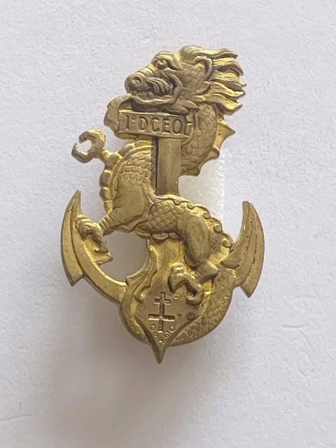 Insigne Militaire Original Indochine - 1° DCEO Division Coloniale Extrême Orient - Drago