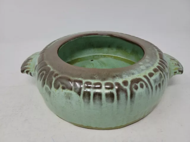 Vintage FRANKOMA Pottery Woodland Moss "7V" Mayan Aztec Casserole Dish NO LID