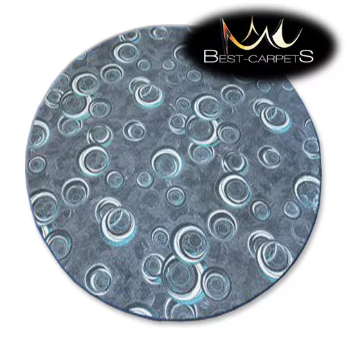 MODERN & CHEAP & QUALITY CARPETS Round Feltback DROPS grey Bedroom RUG ANY SIZE