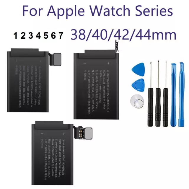 Apple  watch iWatch Series 1 2 3 4 5 6 7 8 Battery 38mm 42mm 40mm 44mm 41mm 45mm