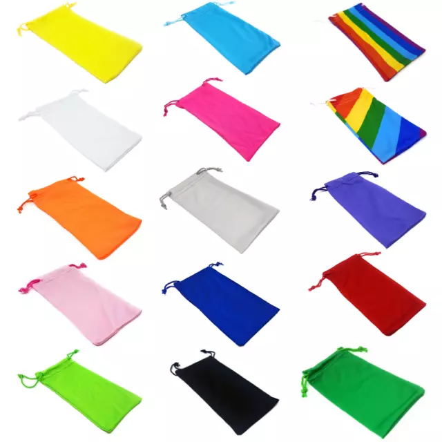 Drawstring Case Phone Glasses Sunglasses Rainbow Pocket Pouch Bulk Wallet Soft