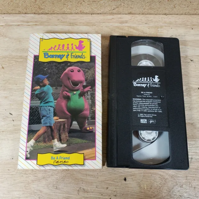 BARNEY AND FRIENDS VHS Tape Be a Friend Time Life With Unused Sticker ...