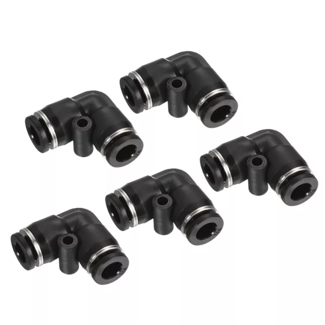 1/4" Premere per Collegare Aria Tubo Raccordo,5pz,Nero