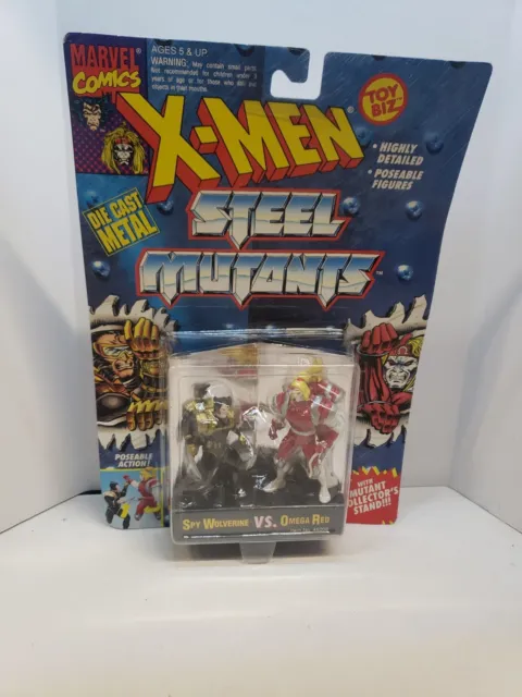 1994 ToyBiz Marvel X-men Steel Mutants: Spy Wolverine vs Omega Red action figure