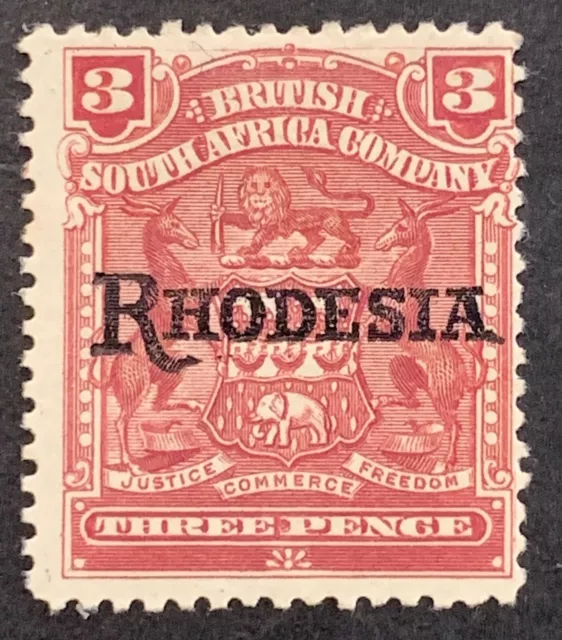 Rhodesia. British South Africa Co. 3d. Definitive.  SG104. 1909. MM. A748