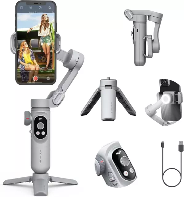 3-Achsen Gimbal Vlog Video Stabilisator für iPhone Handy Smartphones Stabilizer