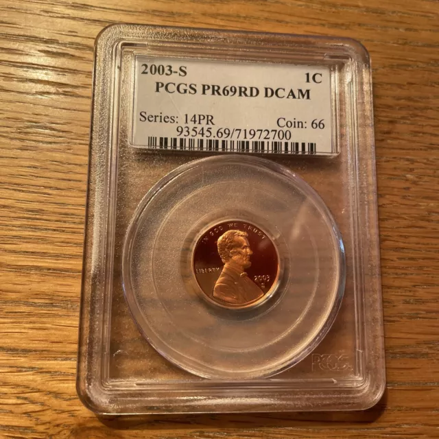 2003 S Proof Lincoln Memorial Cent - PCGS PR 69 RD DCAM Red Deep Cameo