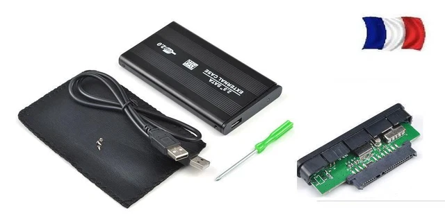 Boîtier Disque Dur Externe 2,5 Avec Alimentation Secteur