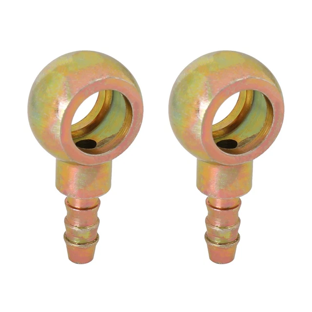 Raccord Banjo 8mm ID Tuyau - 14mm Banjo Ligne Essence/Frein Motocyclette, Lot De 2 Pièces Haute Précision